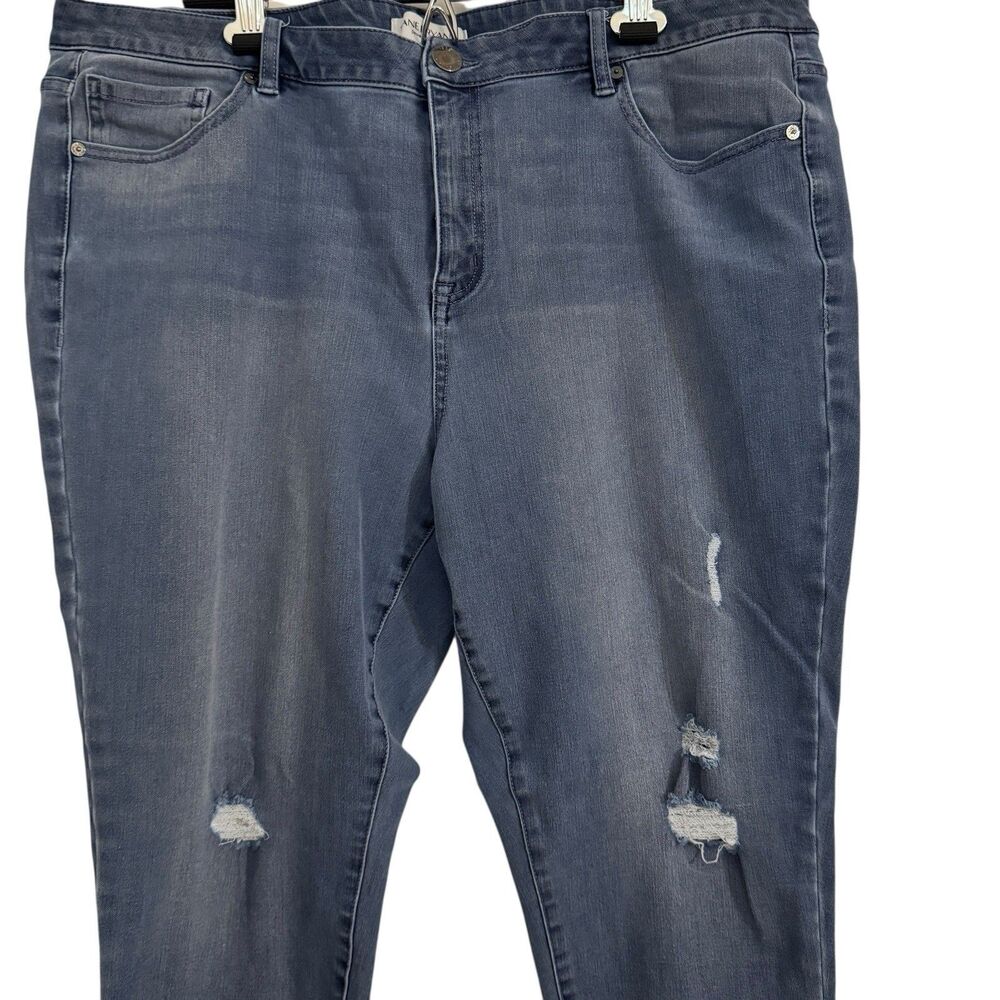 LANE BRYANT Designed in NYC Sz 20 High-Rise Ultimate Stretch Skinny Jeans zipper - Picture 2 of 8